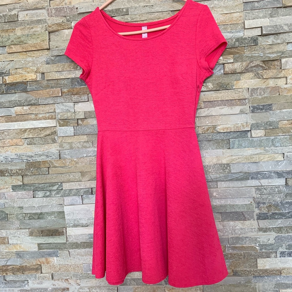 Alya pink A line dress side zipper